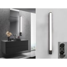 Bild für LED Bad Wandleuchte PIERA mit Steckdose Schwarz