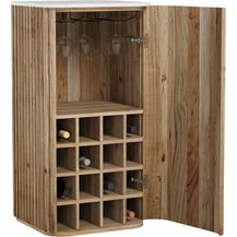 Bild für Barschrank >Winston< in weiß, Akazie, Marmor, Akazie massiv