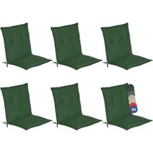 Bild für 6er Set Beautissu Niederlehner Auflage Loft NL 100 x 50 x 6 cm dunkelgrün