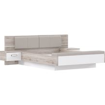 Bild für Bettanlage >Rondino< in Sandeiche Dekor mit weiss- 265,3x87,7x237cm (BxHxT)