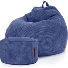 Bild für Green Bean® 2er Set Indoor XXL Sitzsack + Pouf mit EPS-Perlen Füllung