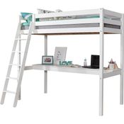 Hochbett mit Schreibtisch "Felix" 90x200 Kiefer massiv