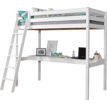 Bild für Hochbett mit Schreibtisch "Felix" 90x200 Kiefer massiv
