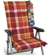Bild für Beautissu Sunny Hochlehner Auflage 120 x 50 x 6 cm Rot