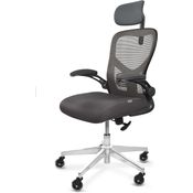 Clouvou CleverSeat Drehstuhl, Anthrazit, ergonomischer 1-Sitzer mit flexiblem Sitzkomfort, 70x142x70 cm für Homeoffice und Büro