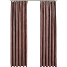 Bild für vidaXL Verdunkelungsvorhänge Haken 2 Stk. Samt Antik-Rosa 140x175cm 134524