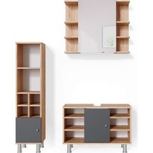 Bild für Badmöbel-Set Fynn Goldkraft Eiche 3 Teile