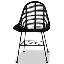 Bild für vidaXL Esszimmerstühle 2 Stk. Natur Rattan Schwarz 244571