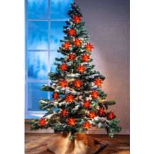 Bild für LED-Lichterkette Sterne rot 1,35m Weihnachtsdeko Leuchtdekoration Batterie