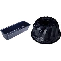Bild für Dr. Oetker Brotbackform 35 cm Back-Liebe Emaille – 35er Kasten Kastenform in Dunkelblau & Guglhupf Backform Ø 24 cm Back-Liebe Emaille – 24er Gugelhupfform in Dunkelblau