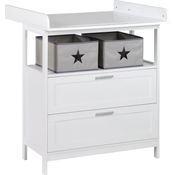 roba Wickelkommode 'Hamburg' mit Ansatz - 2 Schubladen - 2 Boxen - Wickelhöhe 92 cm - Weiß