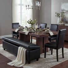 Bild für Garnitur Sitzgruppe Bank mit Aufbewahrung Kriens XXL+4 Stühle Littau