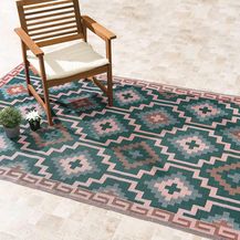 Bild für Fab Hab Outdoorteppich Lhasa Green aus recyceltem Plastik grün wetterfest verschiedene Größen 150x240 cm