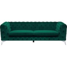 Bild für 3-Sitzer Sofa Samtstoff grün SOTRA