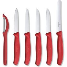 Bild für Victorinox Swiss Classic Gemüsemesser-Set 6-teilig rot