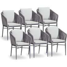 Bild für acamp Gartenstuhl Manhattan grau 6er Set Aluminium