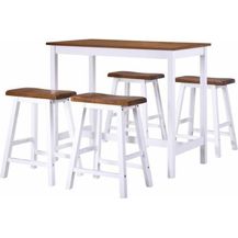 Bild für vidaXL Bartisch- und Hocker-Set 5-tlg. Massivholz 275232