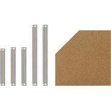 Bild für shelfplaza HOME 70x40 cm Fachboden-Set Eckregal in grau-verzinkt für HOME Eckregale mit 175 kg Traglast pro Boden