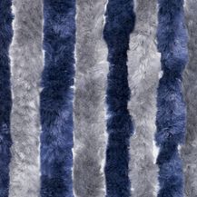 Bild für Moritz Flauschvorhang aus Chenille 100 x 200 cm blau grau Türvorhang als Fliegenschutz Insektenschutz für Camping Wohnwagen