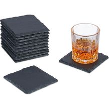 Bild für 12er Set Schiefer Untersetzer 10x10 cm 10047621