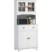 Bild für HOMCOM Küchenbuffet Küchenschrank mit Mikrowellenregal, 2 Schränken, 2 Schubladen (Vitrinenschrank, 1-St, Hochschrank)