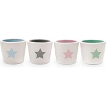 Bild für YOKO DESIGN 1403 Etoile Set 4 Eierbecher Keramik weiß 22 x 5,8 x 4,2 cm