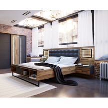 Bild für FORTE Sirius Crown Bett + Nakos mit LED Beleuchtung