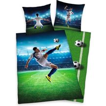 Bild für Herding 'Fußball WM' Bettwäsche blau/grün