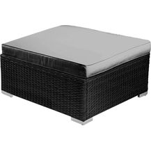 Bild für BRAST Poly-Rattan Gartenmöbel Lounge Set Hocker schwarz