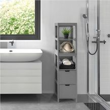 Bild für osoltus Badschrank Hochschrank Badregal Hampton 144 cm Grau