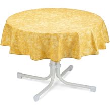 Bild für Tischdecke rund 130cm gelb-marmoriert
