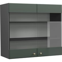 Bild für Küchenglasschrank Fame-Line Grün-Gold Landhaus 80 cm Vicco