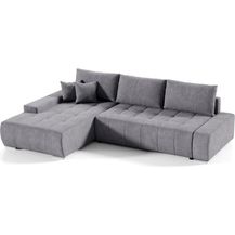 Bild für Mars Meble Sofa Draco mit Schlaffunktion + Bettkasten Couch Wohnzimmer Polstermöbel (Links Seite, grau)