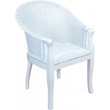 Bild für Rattan-Sessel "Berta" weiß