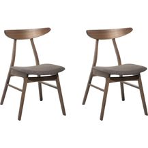 Bild für Esszimmerstuhl dunkelgrau 2er Set LYNN