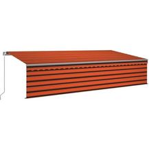 Bild für Automatische Markise Jalousie LED Windsensor 6x3m Orange Braun