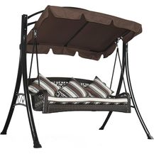 Bild für Grasekamp Hollywoodschaukel Portofino Polyrattan Relax Liege Schaukel Gartenliege