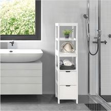 Bild für osoltus Badschrank Hochschrank Badregal Hampton 144 cm Holz Weiß