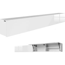 Bild für Badschrank 80/120 / 160/200 / 240 breit Badmöbel Badezimmer Klapphängeschrank Schrank Hochglanz Matt Weiß (Weiß Matt/Weiß Hochglanz, 240 x 30 x 25)