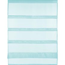 Bild für Transparente Bistrogardine Raffoptik mit Stangendurchzug in Voile, schlicht und modern in vielen verschiedenen Farben erhältlich (80 x 110 cm / türkis