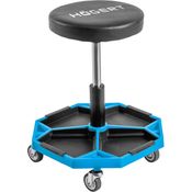 Högert Technik - Verstellbarer Werkstatthocker | Teleskopischer Werkstattsitz | Höhenverstellung | Robuste Konstruktion | maximale Belastung: 140 kg