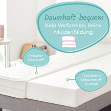 Bild für Sun Garden Kindermatratze 80x160 cm H3 I P1440 ComfortPur I Oeko Tex 100 Zertifiziert I Abnehmbarer Bezug mit Klimafaser I Bis zu 40 °C Grad waschbar I Formstabiler Komfortschaumkern