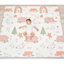 Bild für Babymatte Kindermatte Baby Spielmatte 160 x 180 x 1 cm. Wendefähige und ungiftige Dicke Faltbare wasserdichte Schaumstoff Kinderteppich. Krabbelmatte Spiel-Teppich Bodenmatte Kinder-Matte Geschenk Baby