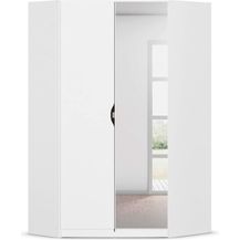 Bild für Rauch Möbel Alvara Eckschrank Kleiderschrank Schrank in Weiß mit Spiegel 2-türig inklusive Zubehörpaket Basic 2 Kleiderstangen