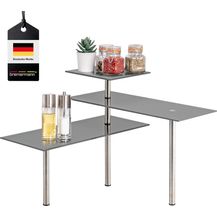 Bild für bremermann Küchenregal Glas-Eckregal