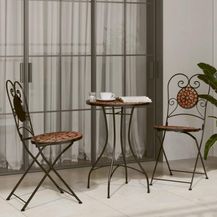 Bild für vidaXL Mosaik-Bistro-Set Terrakottarot Eisen und Keramik 3216352