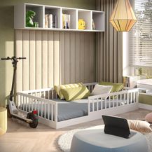 Bild für CADANI Kinderbett CADANI Timi Kinderbett Montessori Bodenbett (abnehmbarer Rausfallschutz)