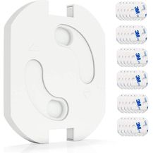 Bild für [30 Stück] conecto Steckdosenschutz Steckdosensicherung Kindersicherung für Steckdose mit Drehmechanik mit großflächigem 3M Klebeband