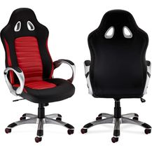 Bild für Ibbe Design Ergonomisch Rot Kunstleder Bürostuhl Schreibtischstuhl Speedy mit Armlehne