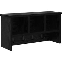 Bild für vidaXL Wandmontierter Kleiderständer mit Regal Schwarz Eichen-Optik 874308